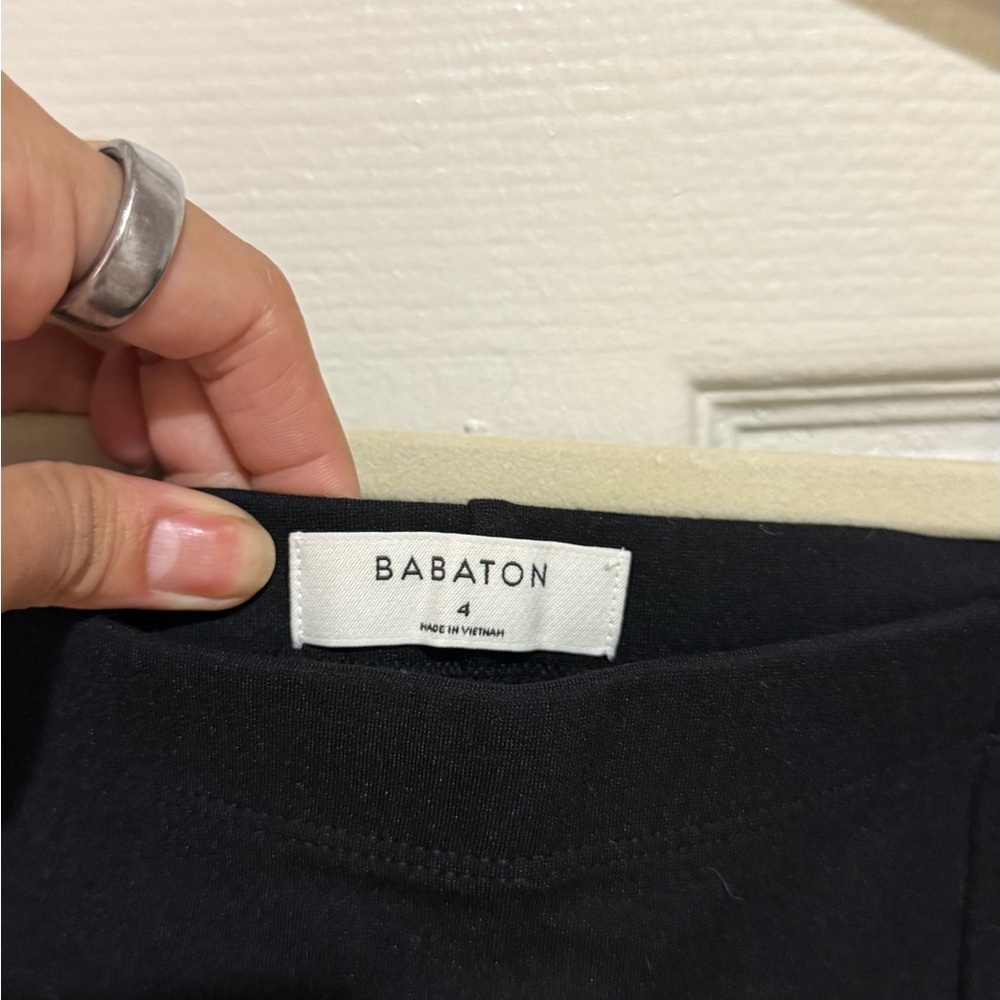 Aritzia Banting Elegant Stretch Black Women's Pencil Skirt High Slit - Picture 4 of 7